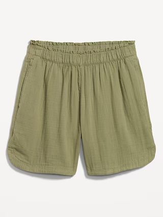 High-Waisted Crinkle Gauze Shorts -- 5-inch inseam | Old Navy (US)