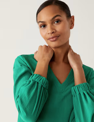 V-Neck Longline BLOUSE | Marks & Spencer (UK)
