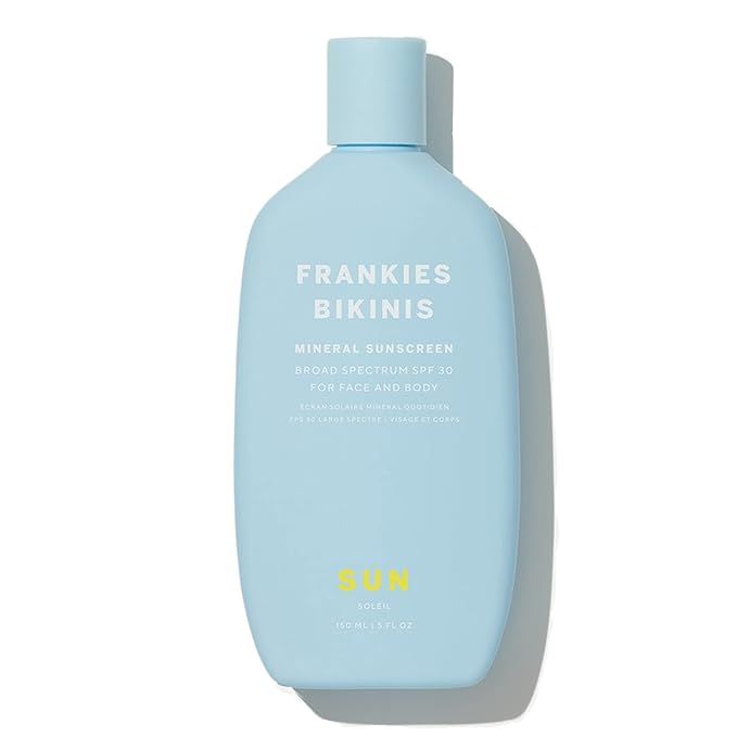 Frankies Bikinis Mineral Sunscreen SPF 30, Transparent Coral Reef Safe Body & Face Sunblock, Non-... | Amazon (US)