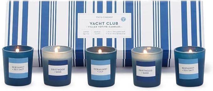 Two's Company Yacht Club Set of 5 Scented Candles | Amazon (US)