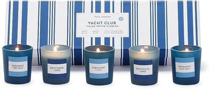 Two's Company Yacht Club Set of 5 Scented Candles | Amazon (US)