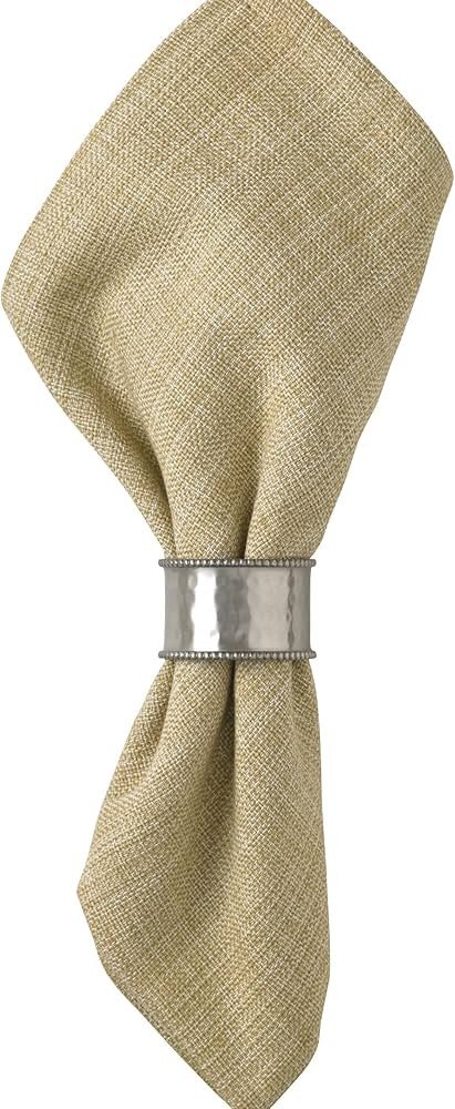 Park Designs Hammered Cuff Pewter Napkin Ring Set of 4 | Amazon (US)