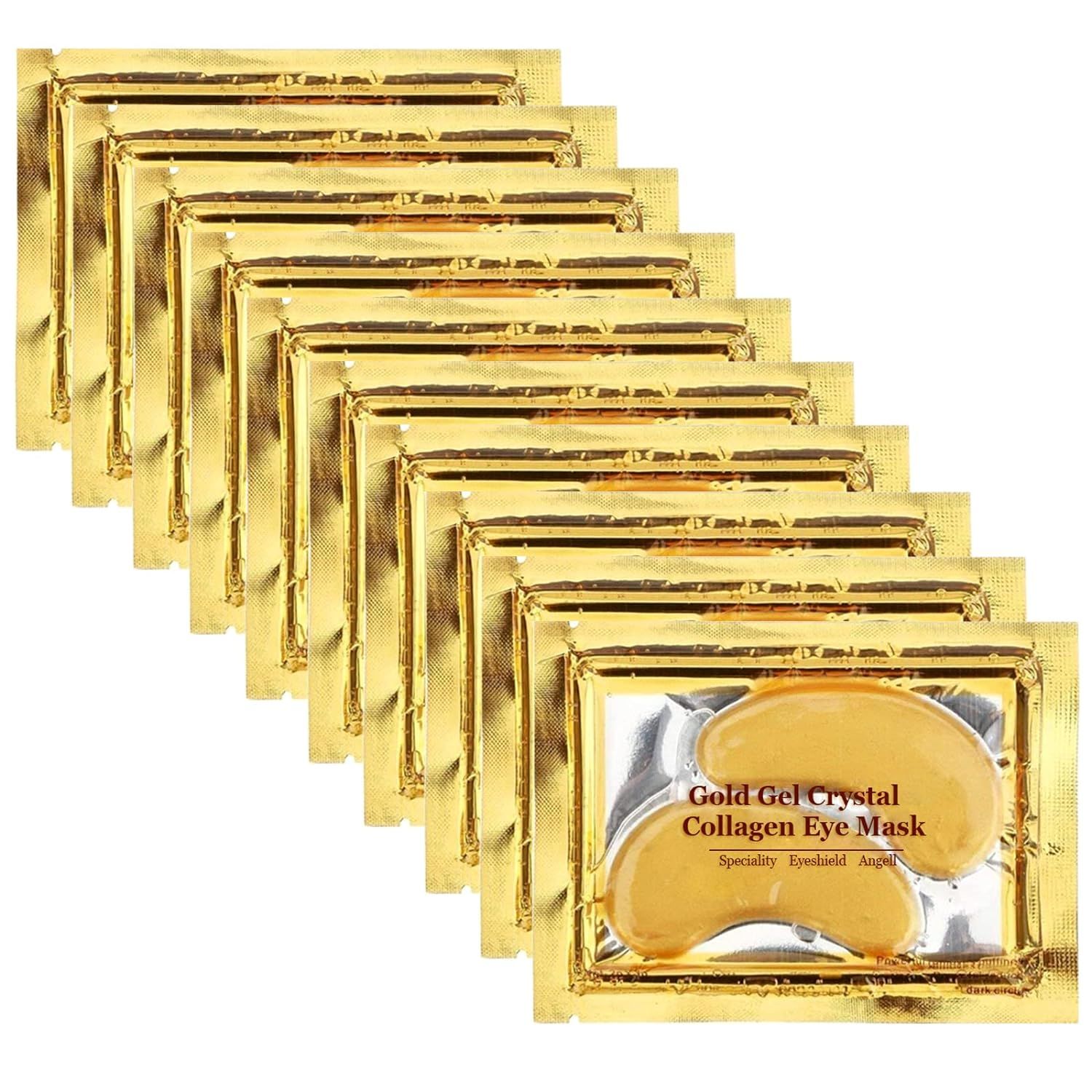Permotary 30 Pairs 24K Gold Gel Crystal Collagen Eye Pads,Under Eye Mask for Moisturizing,Fine Li... | Amazon (US)