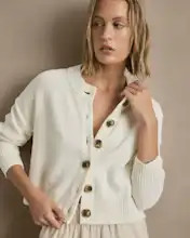 100% Organic Cotton Cropped Cardigan in Ivory | Quince