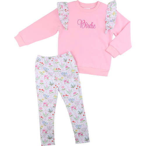 Pink Garden Print Legging Set | Cecil and Lou