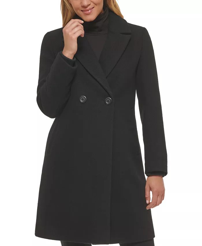 Calvin Klein Women's Double-Breasted Reefer Coat & Reviews - Coats & Jackets - Women - Macy's | Macys (US)
