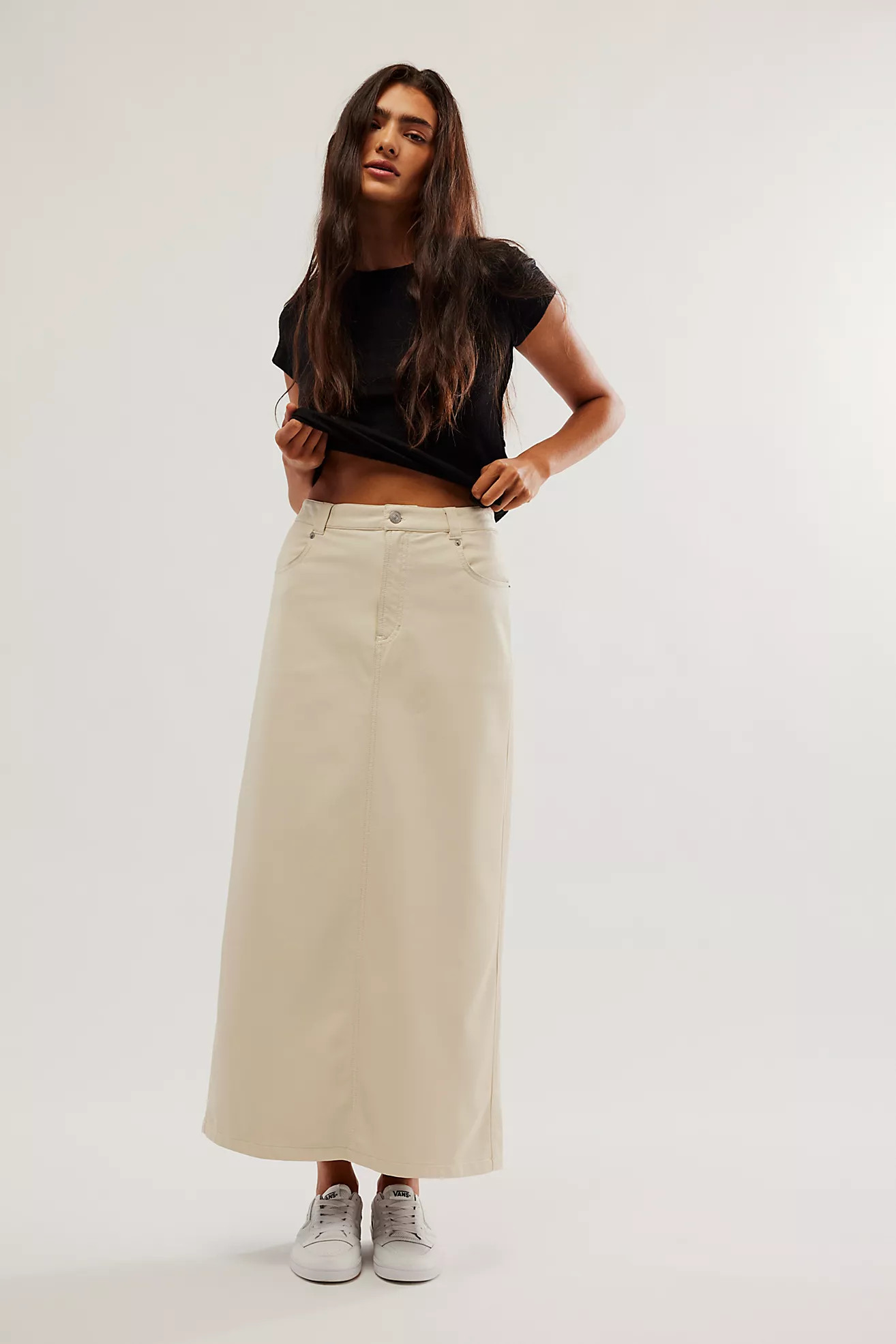 City Slicker Vegan Maxi Skirt | Free People (Global - UK&FR Excluded)