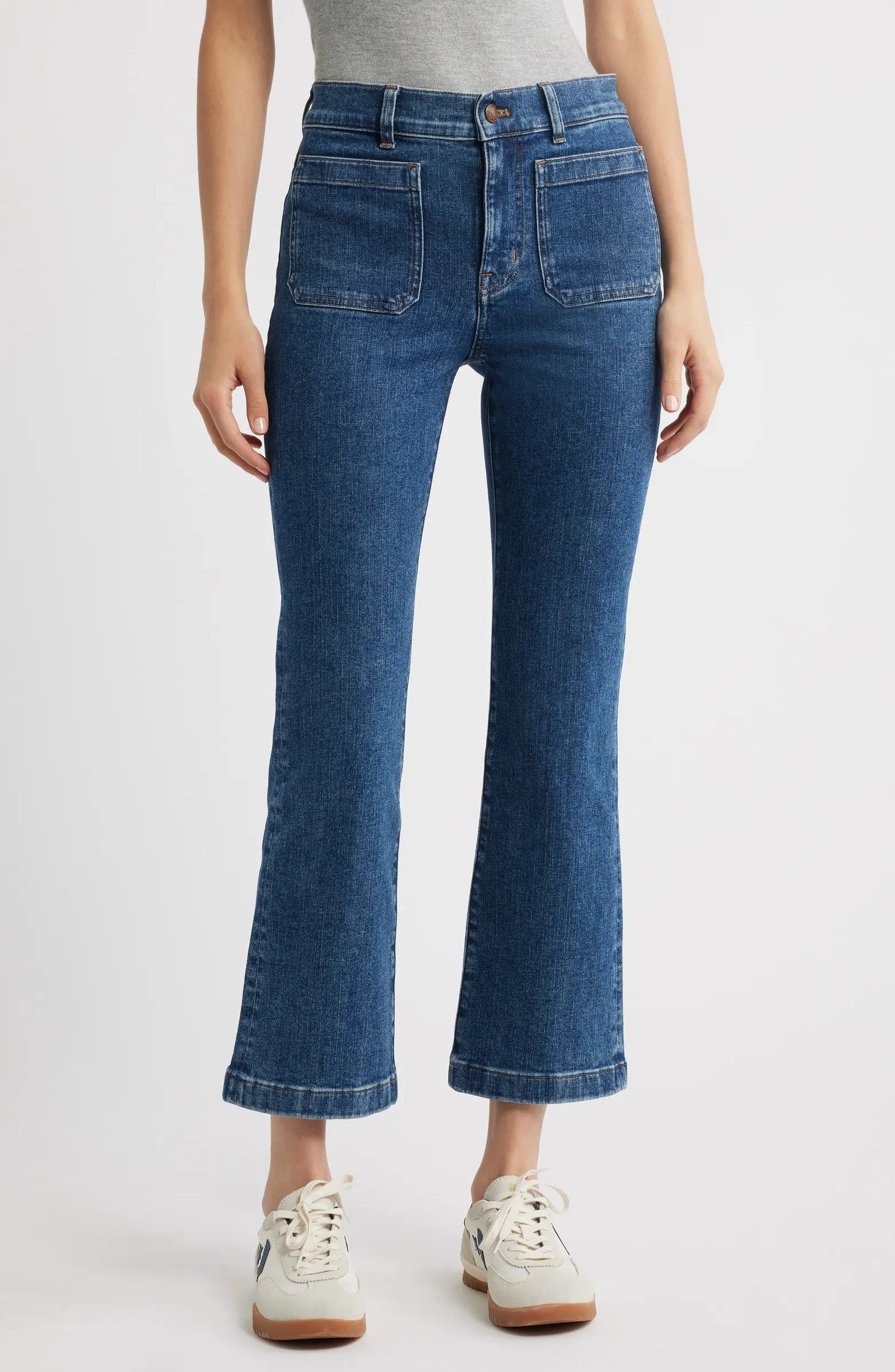 Madewell Kick Out Patch Pocket Crop Jeans | Nordstrom | Nordstrom