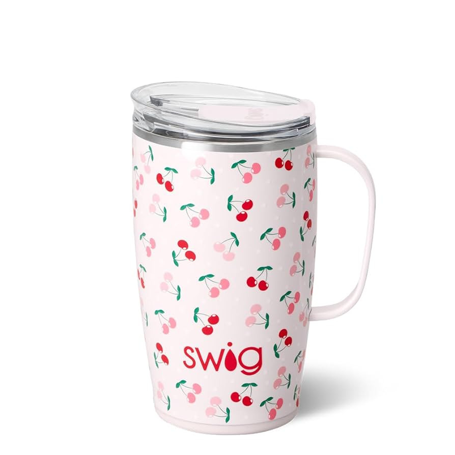 Swig Life 18oz Travel Mug, Insulated Tumbler with Handle and Lid, Cup Holder Friendly, Dishwasher... | Amazon (US)