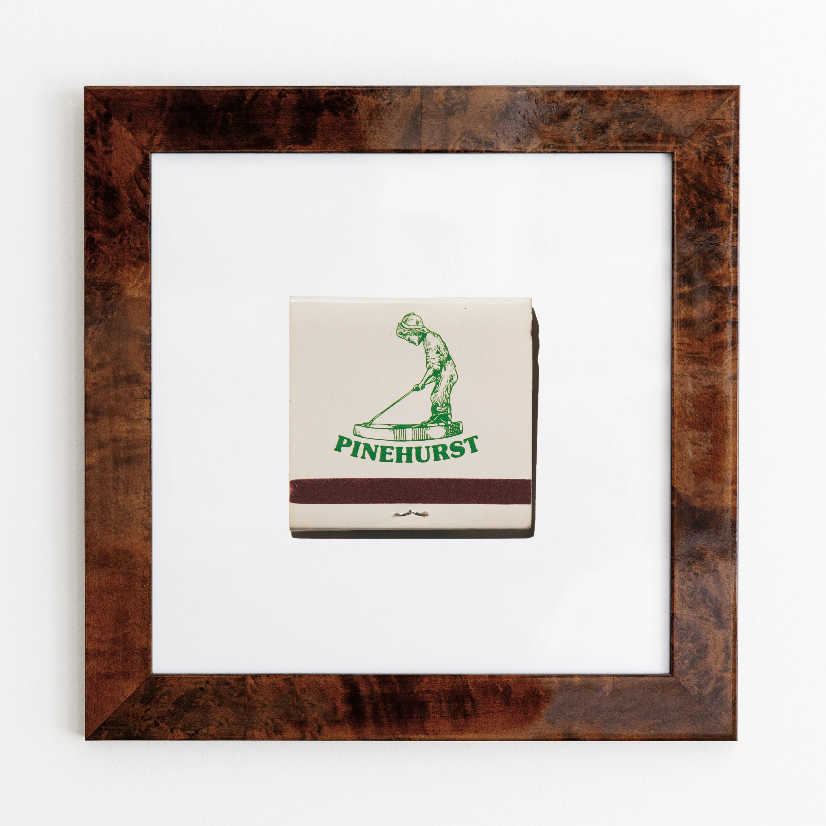 Pinehurst (Front) - Framed Print Matchbook - Golf Gift - Match South | Match South