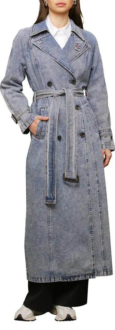 Avec Les Filles Relaxed Maxi Denim Trench Coat | Nordstrom | Nordstrom
