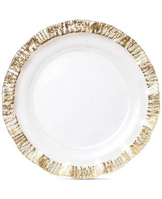 VIETRI Rufolo Glass Gold Collection Service Plate/Charger - Macy's | Macy's