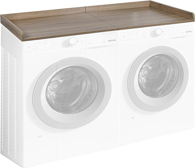 Washer Dryer Countertop, Laundry Countertop with Edge Rails, 27.5" Depth x 54" Washer and Dryer C... | Amazon (US)