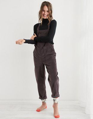 Aerie Velvet Overall | American Eagle Outfitters (US & CA)