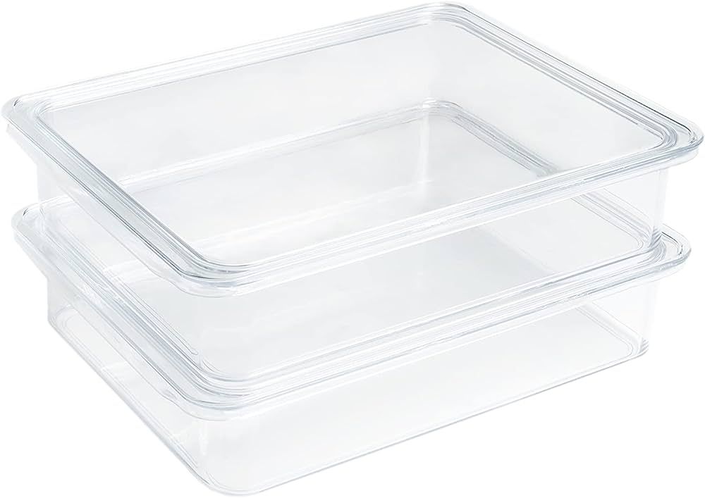 Compact Deli Bins Stackable Food Storage Organizer for Fridge, Freezer, and Pantry, 8.7" x 3.5" x... | Amazon (US)
