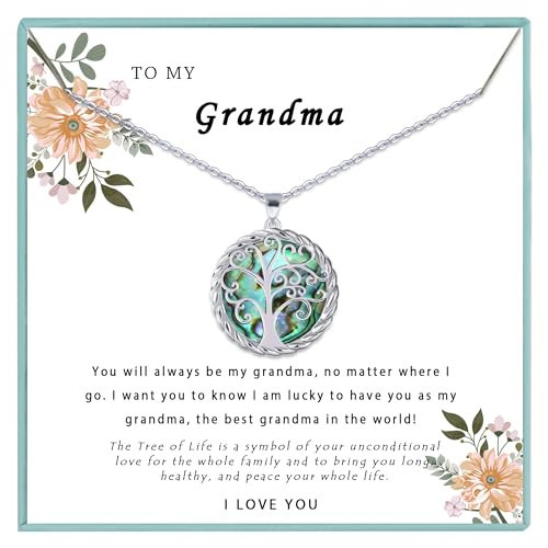 SmileBelle Gifts for Grandma Necklace Tree of Life Necklace as Christmas Gifts for Nana from Grandkids, Generations Necklace for Granny Birthday Gift from Granddaughter, NaNa Gift Ideas for Grammy | Amazon (US)