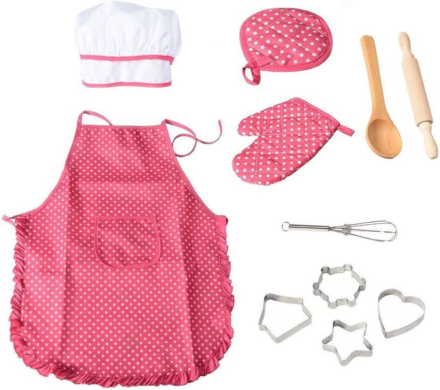 OFKP 11 Pcs Children's Cooking Aprons Play Costume, Kids DIY Baking Chef Set for Kids Cooking Pla... | Amazon (CA)