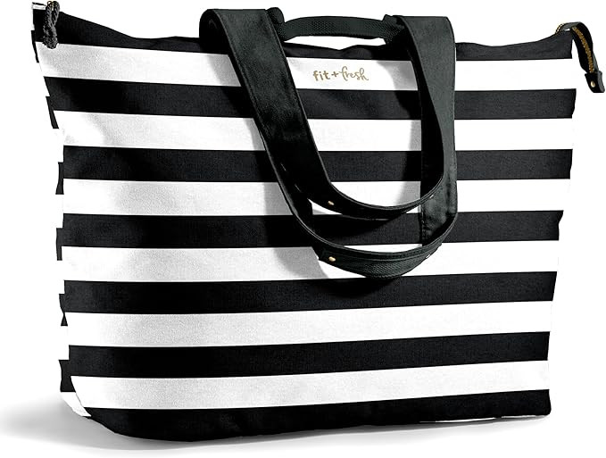 Fit & Fresh Large Beach Bag for Women - Extra Large Travel Tote With Pockets | Amazon (US)