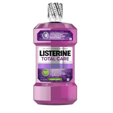 Listerine Total Care Anticavity Fluoride Mouthwash Fresh Mint 1 L | Walmart (US)