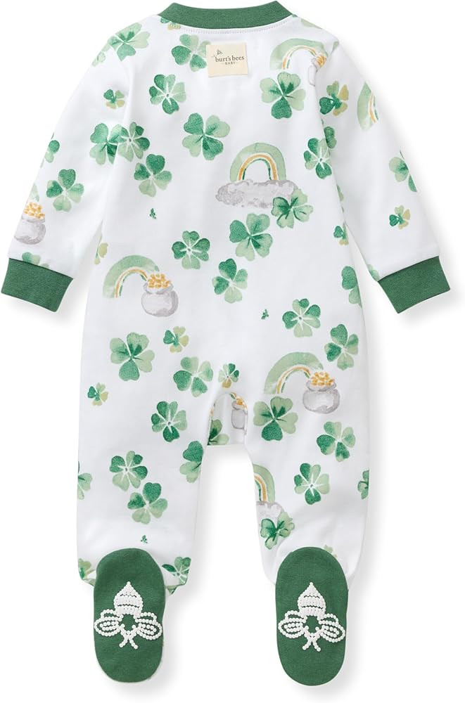 Burt's Bees Baby Girls' Organic Cotton Sleep and Play Footed Pajamas | Amazon (US)
