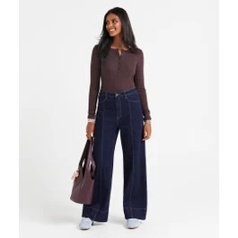 EMILY HIGH RISE GOLD BUTTON JEAN | Sportsgirl