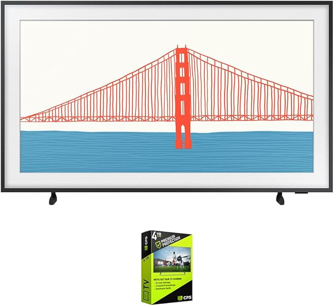SAMSUNG QN55LS03AA 55 Inch The Frame QLED 4K Smart TV Bundle with Premium 4 YR CPS Enhanced Prote... | Amazon (US)