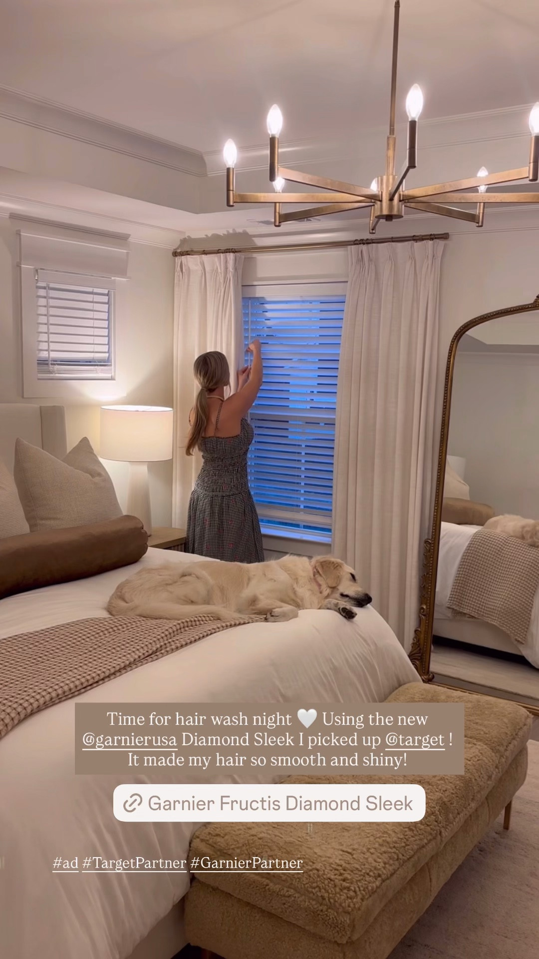 #ad My hair wash night essentials 🤍 I grabbed the new @garnierusa Diamond Sleek at @target and it gives my hair the prettiest diamond like shine! All you need to active it is a blow dryer so no other hot tools needed! 👏🏼 You can shop it below at Target! #GarnierPartner #TargetPartner  @shop.ltk #liketkit 