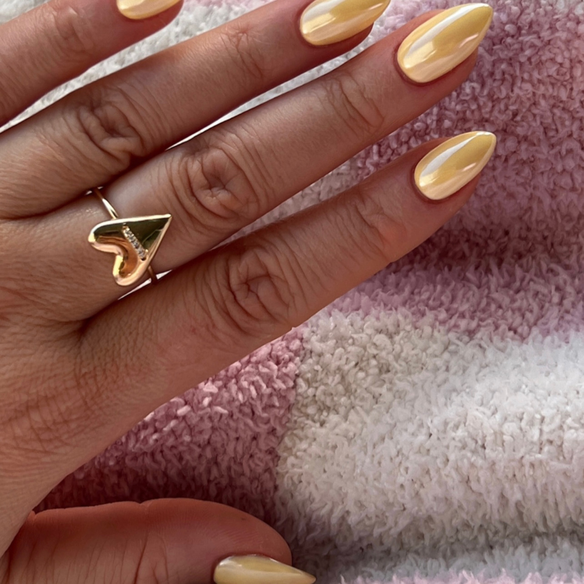 Gold & diamond heart shaped ring - Matt got for me recently and I just love it! Gorgeous and since it’s hood it can be worn 24/7. Also comes in played for less money in a few fun colors! 

#LTKbeauty