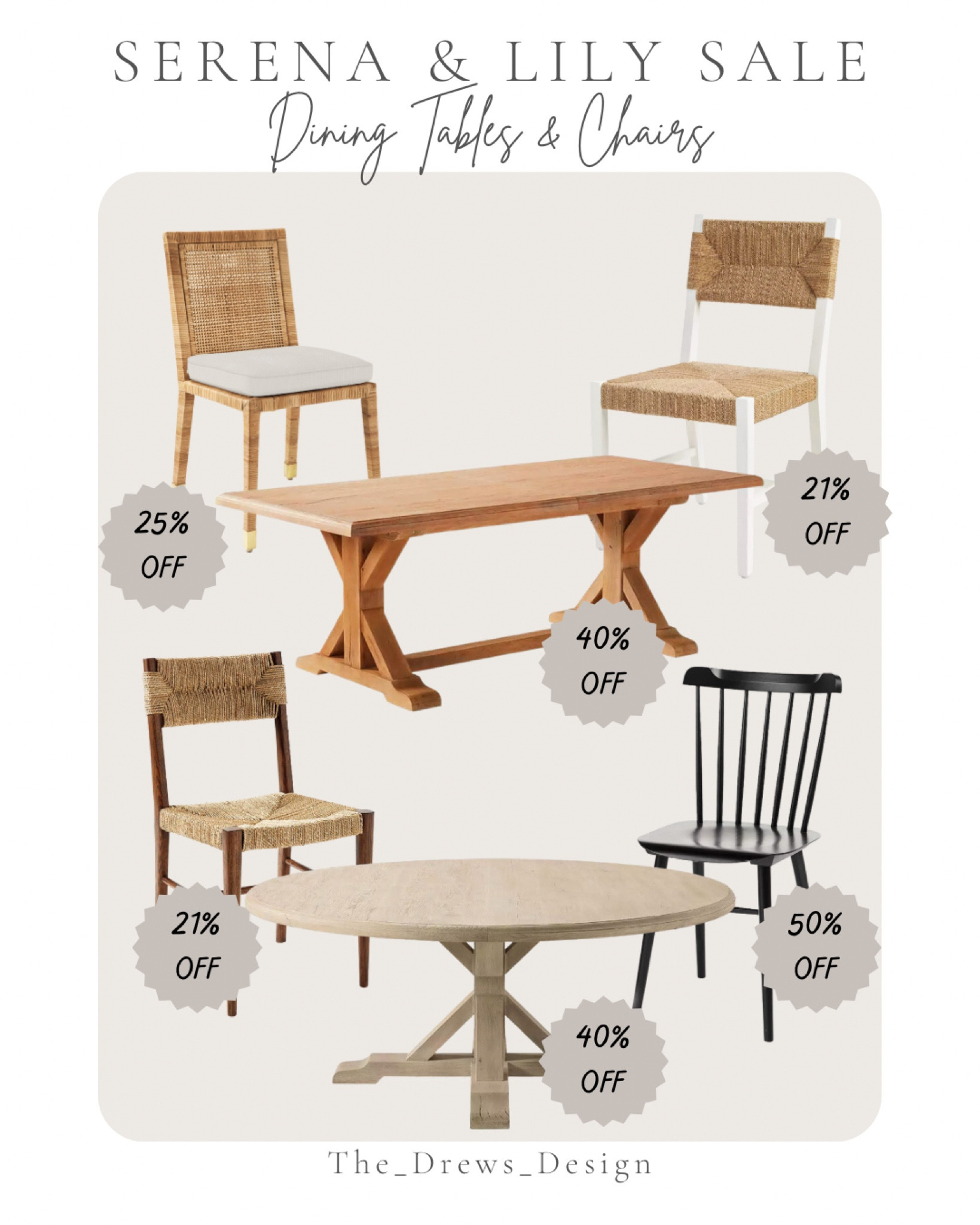 Shop the Serena & Lily sale! Get up to 50% off on dining tables and chairs. Round table, trestle dining table, woven chairs, coastal home decor, dining room furniture 

#LTKsalealert #LTKstyletip #LTKhome