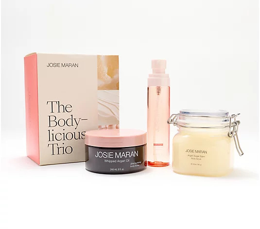 Josie Maran Argan Summer Scrub & Hydrate Body Renewal 3pc. Kit | QVC