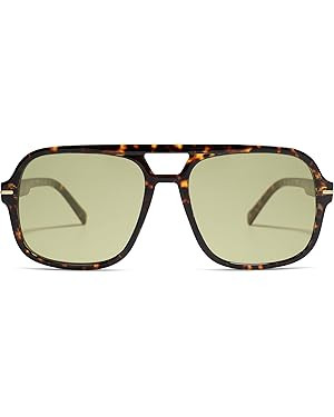 Retro Trendy Square Aviator Sunglasses Womens Mens 70s Classic Vintage Oversized Sun Glasses AR82... | Amazon (US)