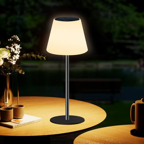 Dansny Solar Table Lamp Rechargeable Outdoor Solar Lamps with Light Sensor,Battery Operated Outdoor Lamps for Patio Waterproof,Dimmable Warm White and RGB LED Patio Lamp for Outside Terrace. | Amazon (US)