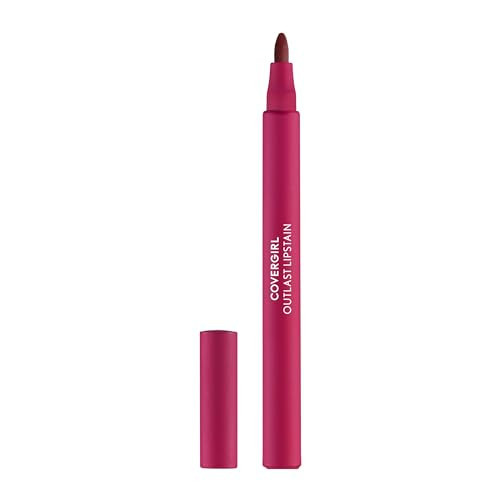 Covergirl Outlast, 50 Heat Wave, Lipstain, Smooth Application, Precise Pen-Like Tip, Transfer-Proof, Satin Stained Finish, Vegan Formula, 0.06oz | Amazon (US)