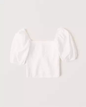 Puff Sleeve Smocked Top | Abercrombie & Fitch US & UK