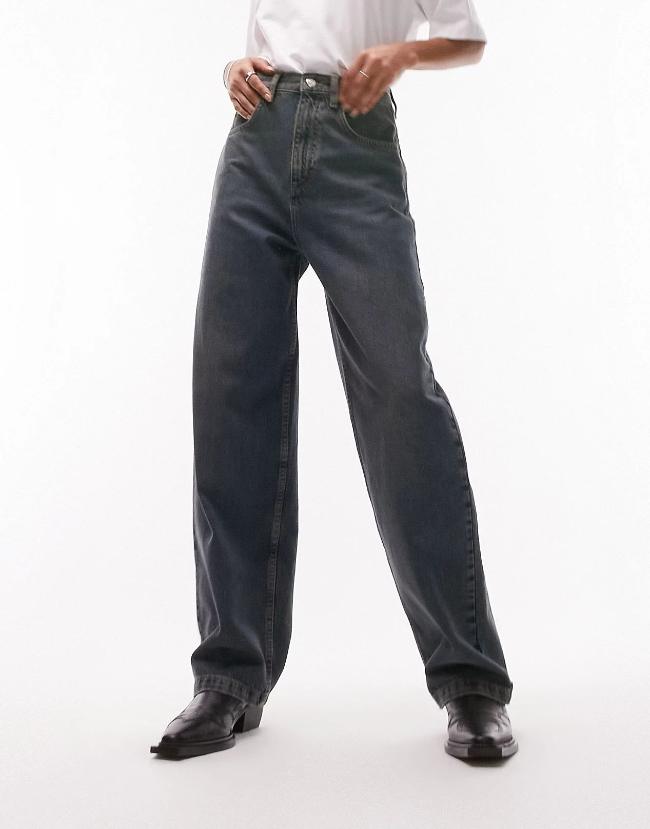 Topshop Baggy jeans in deep sea blue | ASOS (Global)