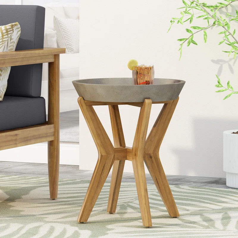Concrete Outdoor Side Table | Wayfair North America