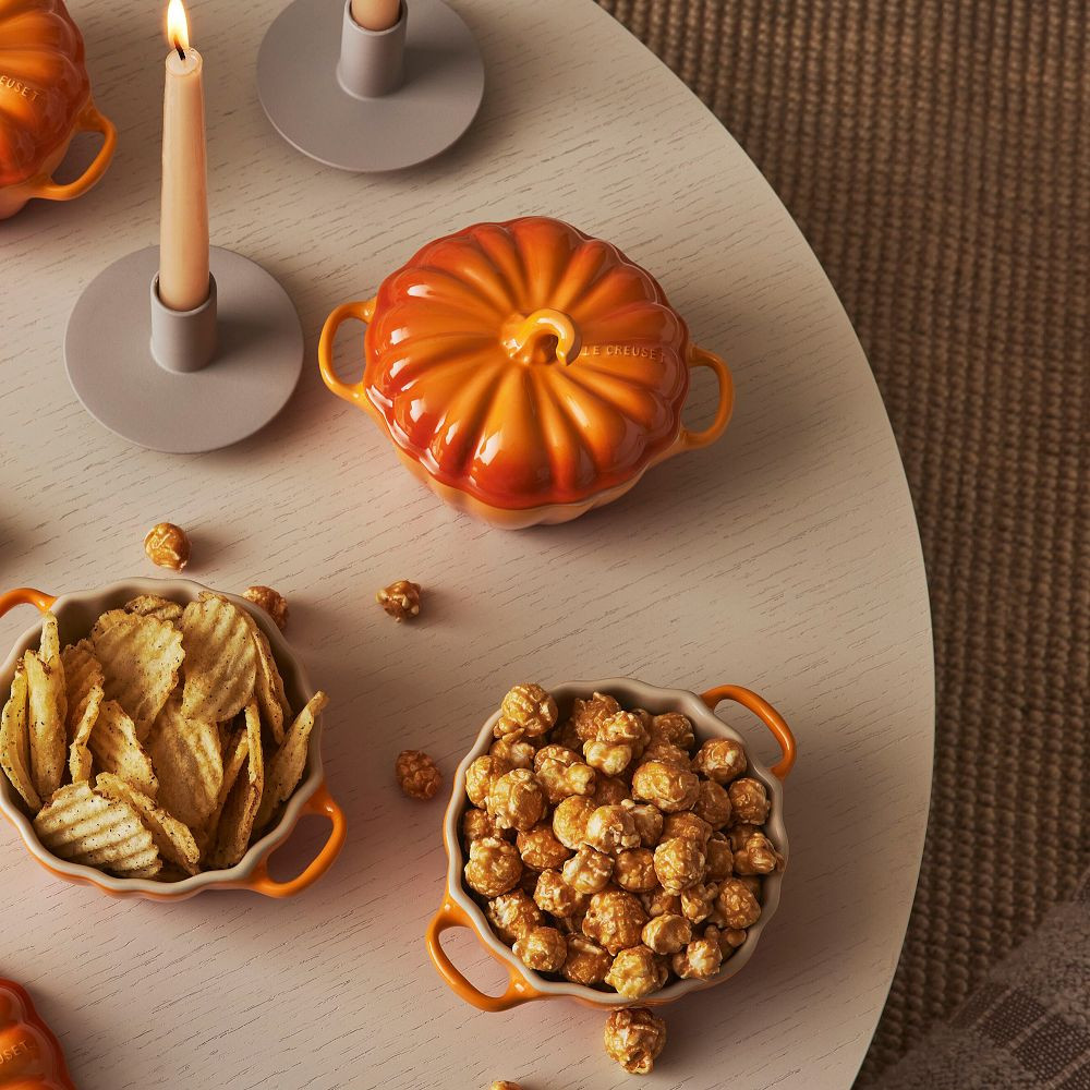 Le Creuset Mini Stoneware Pumpkin Cocotte | West Elm (US)