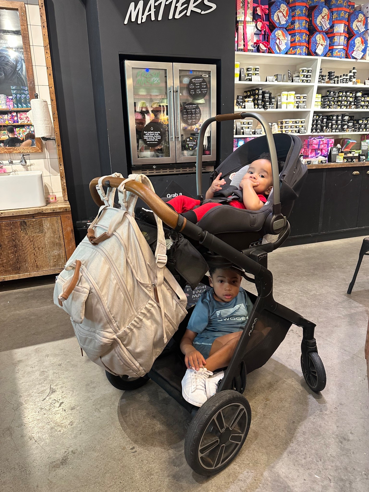 Enjoying the holiday vibes at the mall with my boys. Shop my stroller and shopping bag for your growing family now. 🫶🏽

#LTKBaby #LTKKids #LTKmomlife
