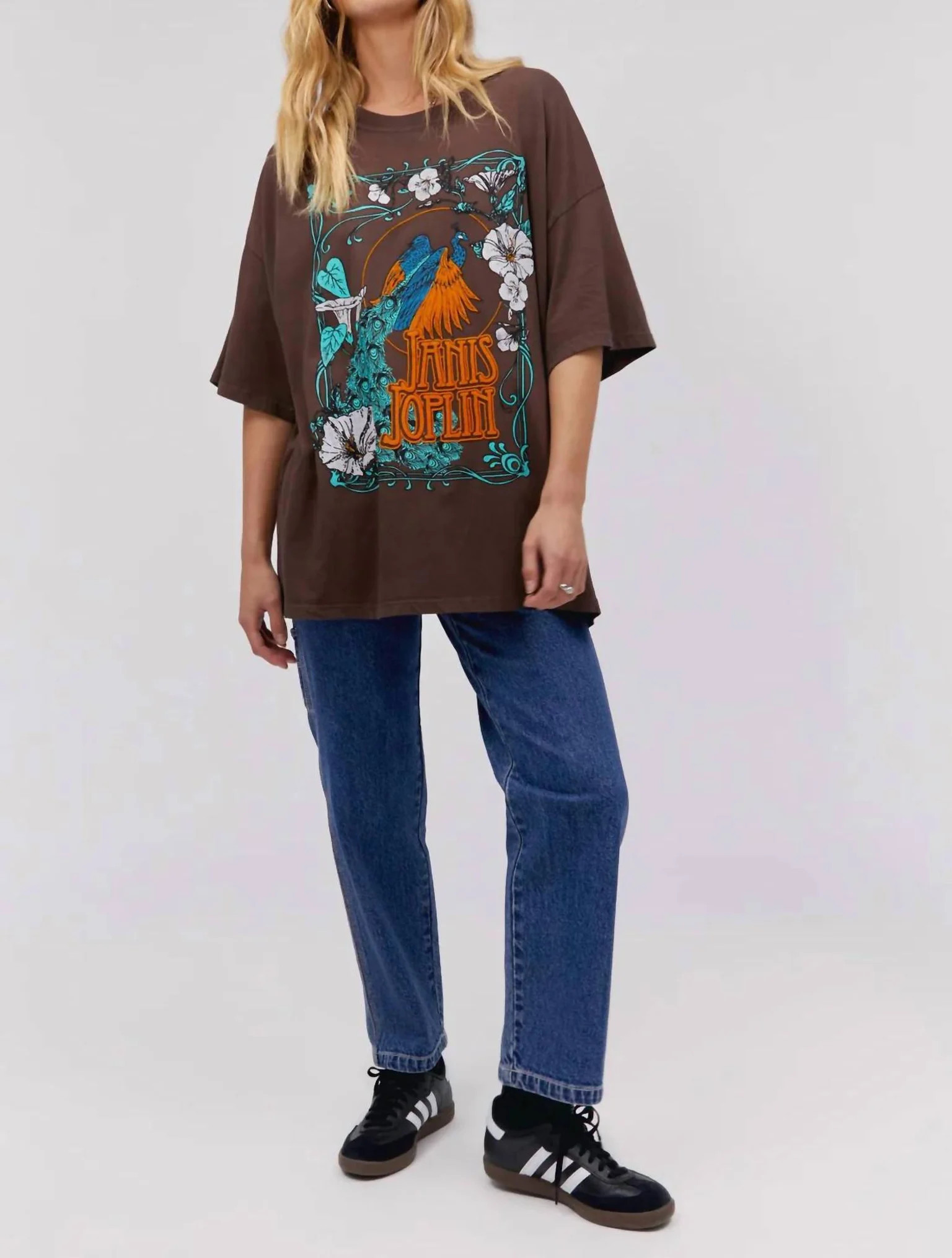 Janis Joplin Peacock Tee In Coffee Quartz | Verishop