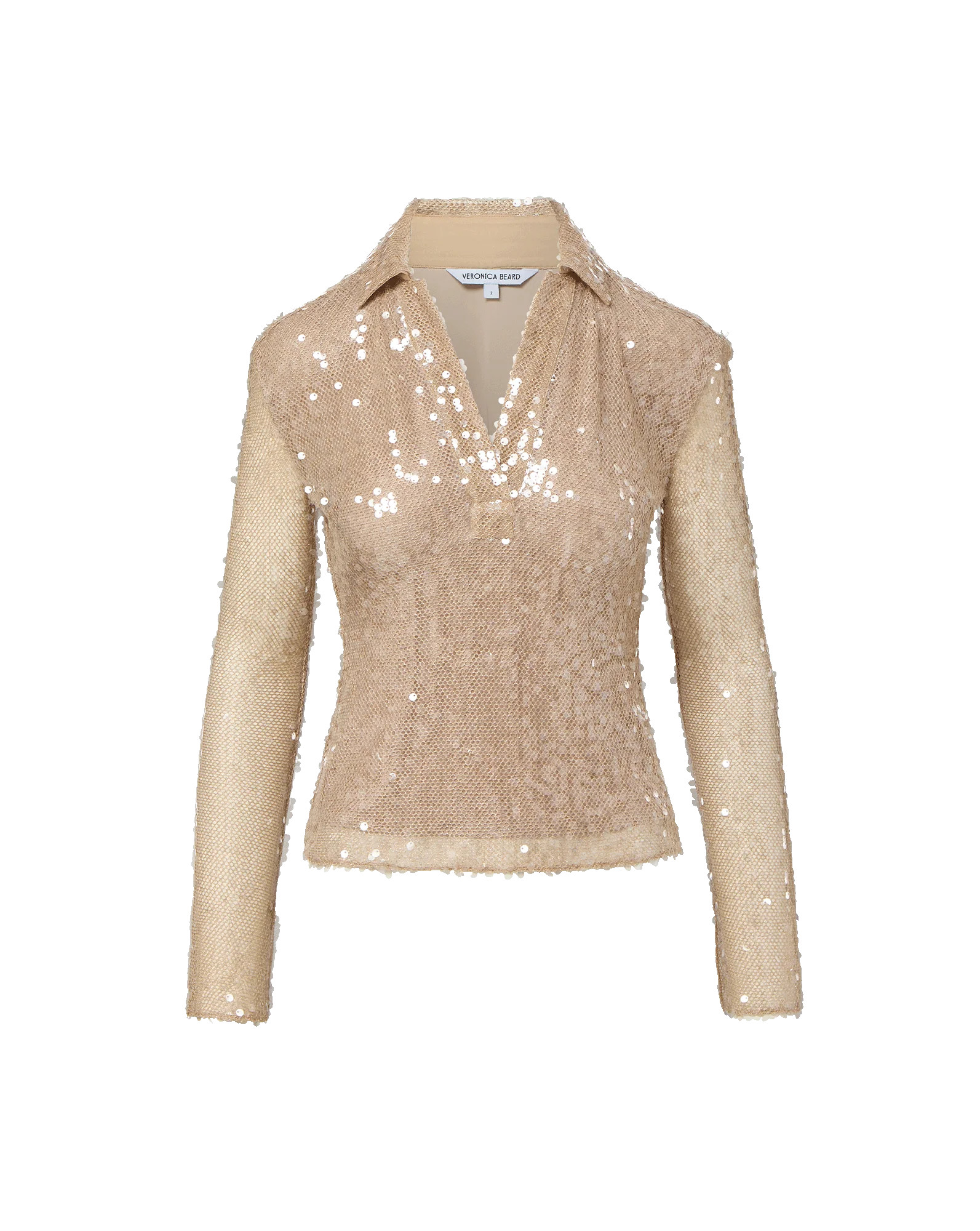 Meryl Sequin Blouse in Champagne | Veronica Beard | Veronica Beard