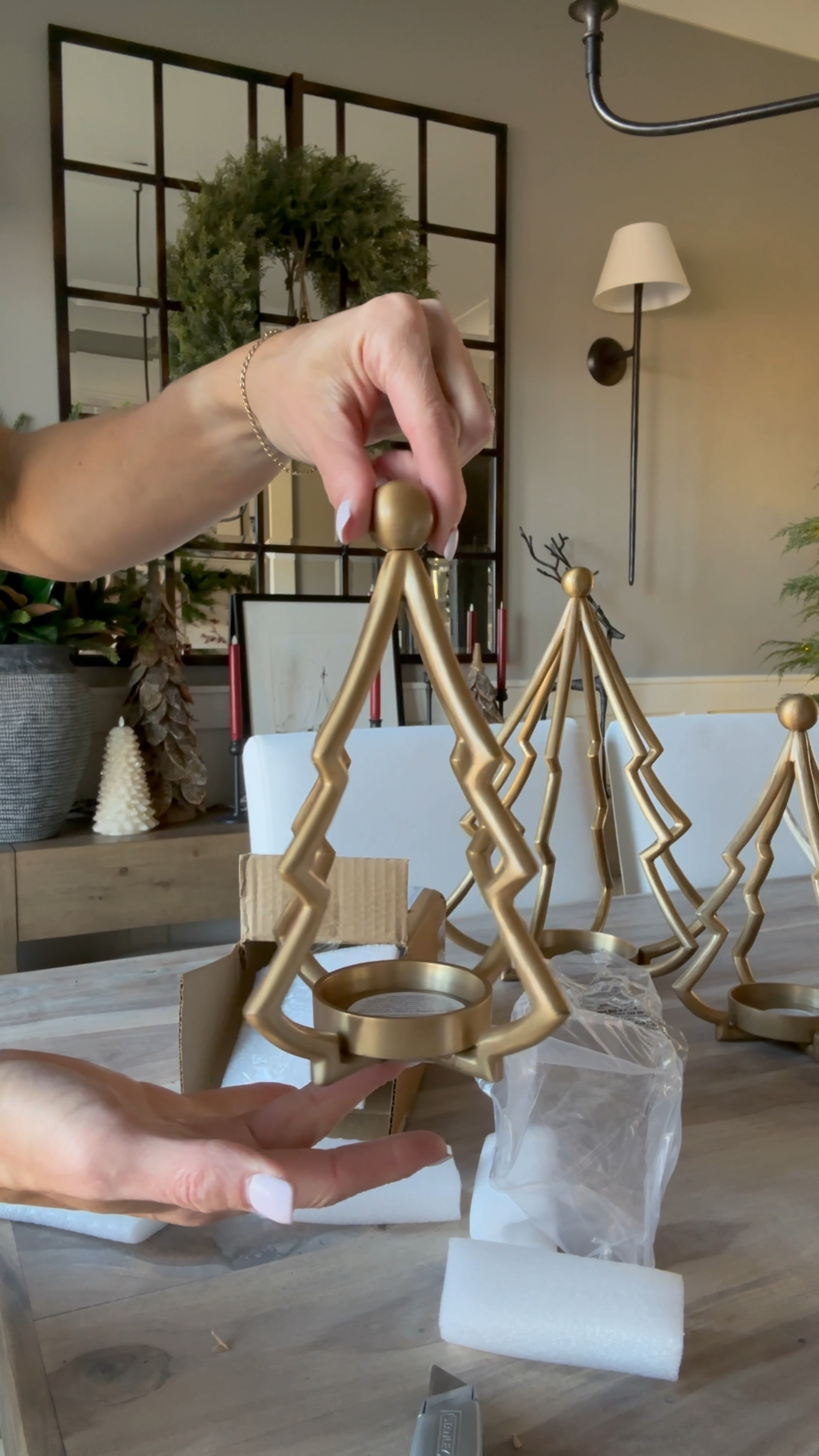I love these Tree candle holders!  They add a unique touch to your holiday decor.  

#LTKHoliday #LTKVideo #LTKHome