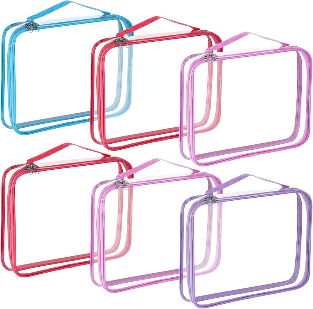 Sanwuta 6 Packs Toy Storage Bags, PVC Organizing Case Bags with Zipper, Waterproof Toy Container ... | Amazon (US)