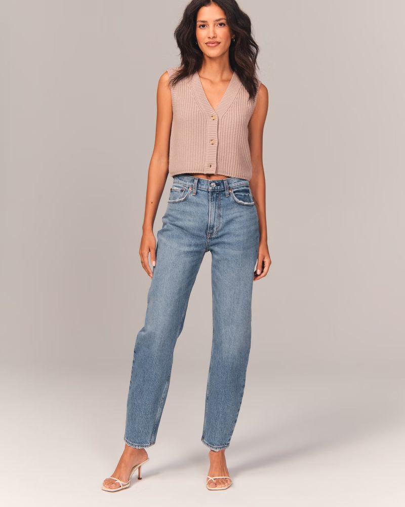 Women's High Rise 80s Mom Jeans | Women's New Arrivals | Abercrombie.com | Abercrombie & Fitch (US)