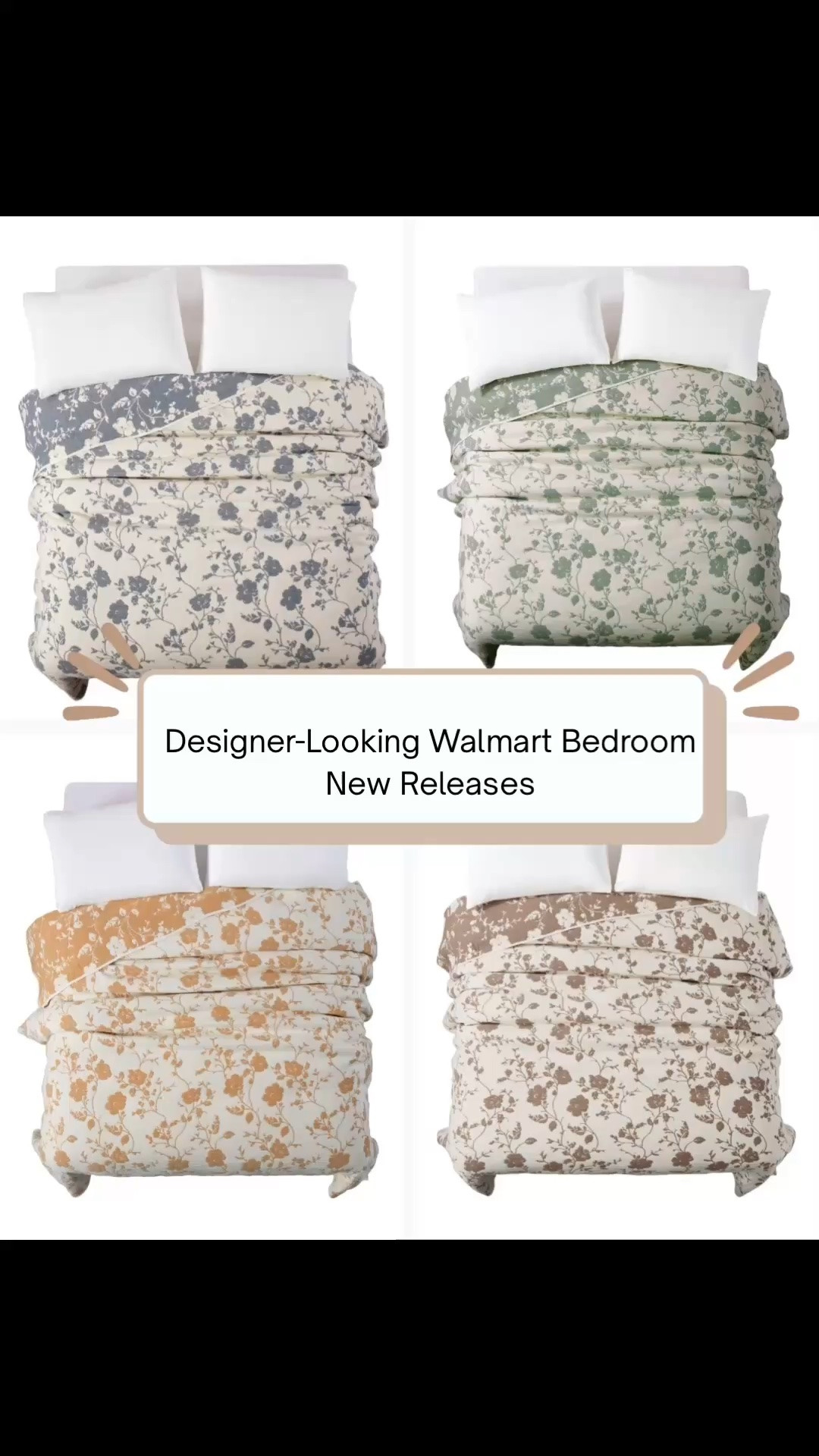 These designer-inspired Walmart bedroom finds are giving high-end style without the designer price. I’m sharing the beautiful floral bedding collection in multiple colors along with the matching spindle bed and coordinating nightstand to help you create a timeless, cozy bedroom. If you’re looking for affordable bedroom decor, cottage-inspired bedding, traditional bedroom furniture, neutral bedroom ideas, or Walmart home finds that look much more expensive, these new releases are definitely worth grabbing before they sell out.

#LTKHome #LTKSeasonal