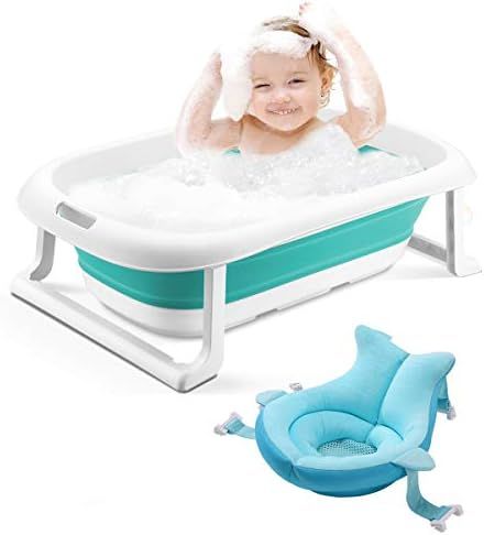 2-in-1 Baby Bathtub Portable Collapsible Toddler Bath tub Foldable Infant Shower Basin Anti Slip ... | Amazon (CA)