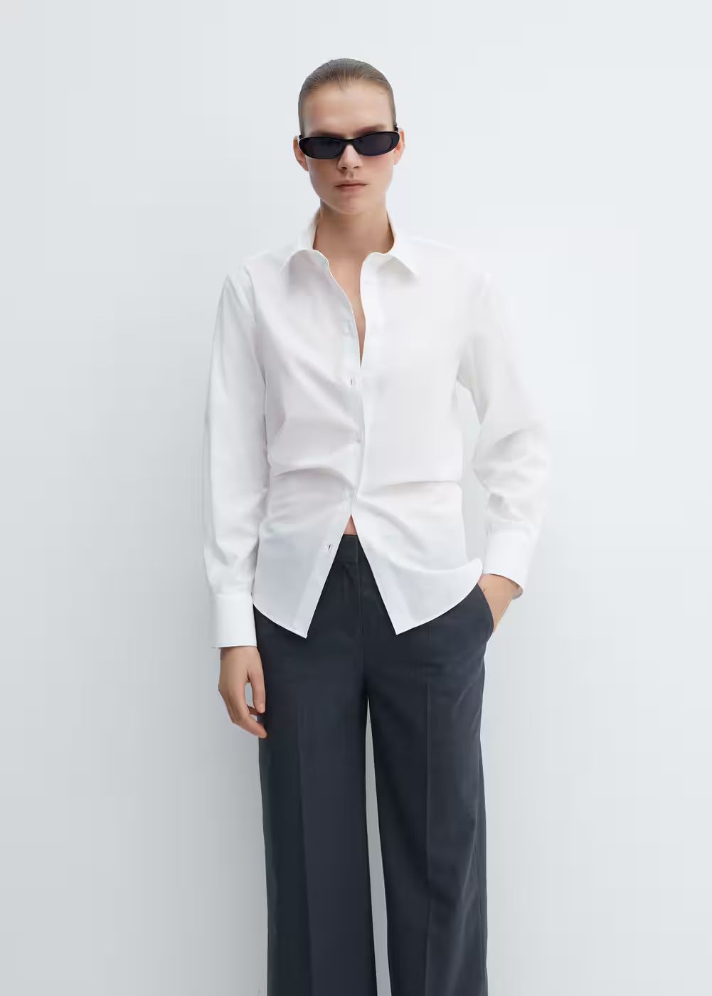 Regular cotton lyocell-blend shirt -  Women | Mango United Kingdom | MANGO (UK)