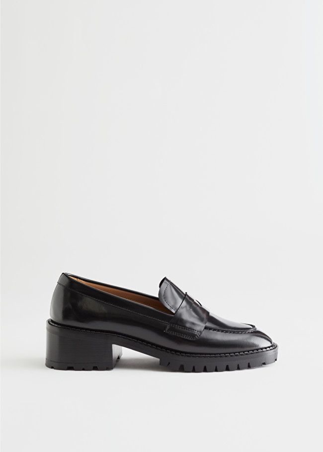 Heeled Leather Penny Loafers | & Other Stories (EU + UK)