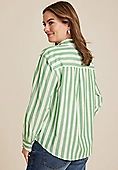 90s Prep Striped Relaxed Button Up Shirt | Maurices