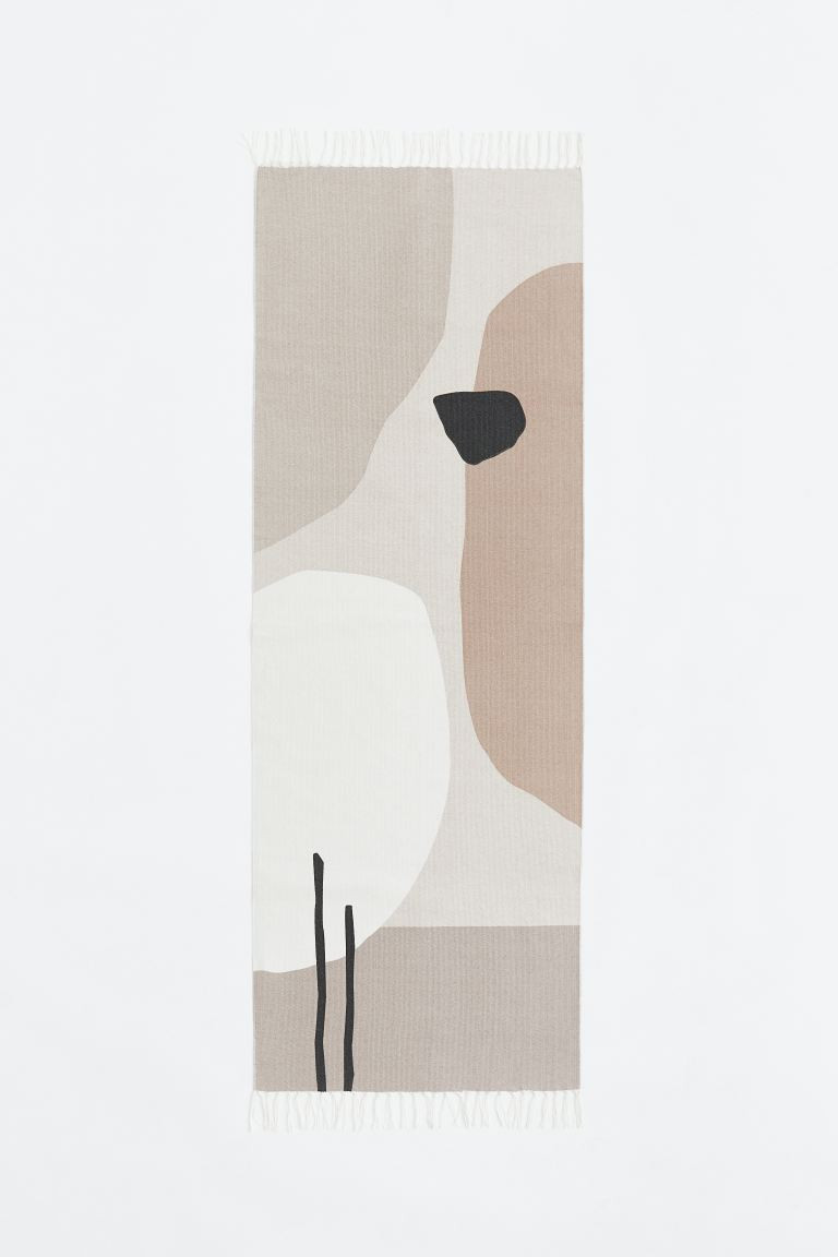 Cotton Rug - Beige/patterned - Home All | H&M US | H&M (US + CA)