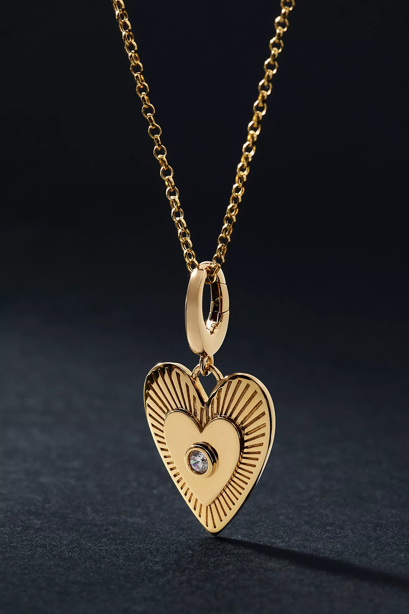 Gold Beating Heart Charm | Anthropologie (US)